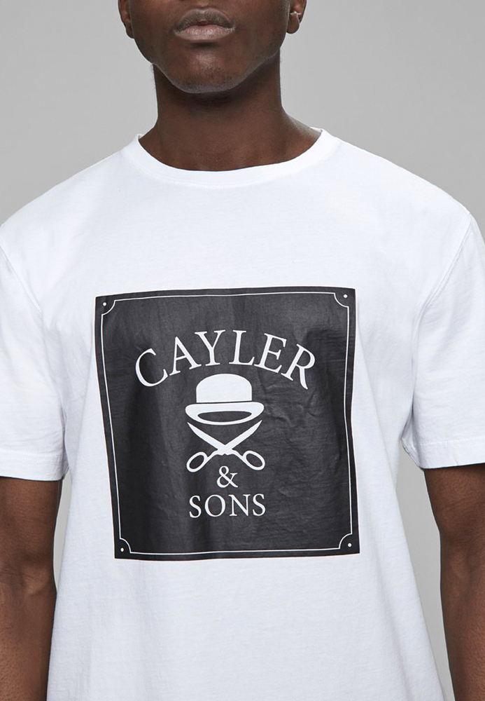 Cayler & Sons CS1216 - T-shirt Box &S WL noir/blanc XXL