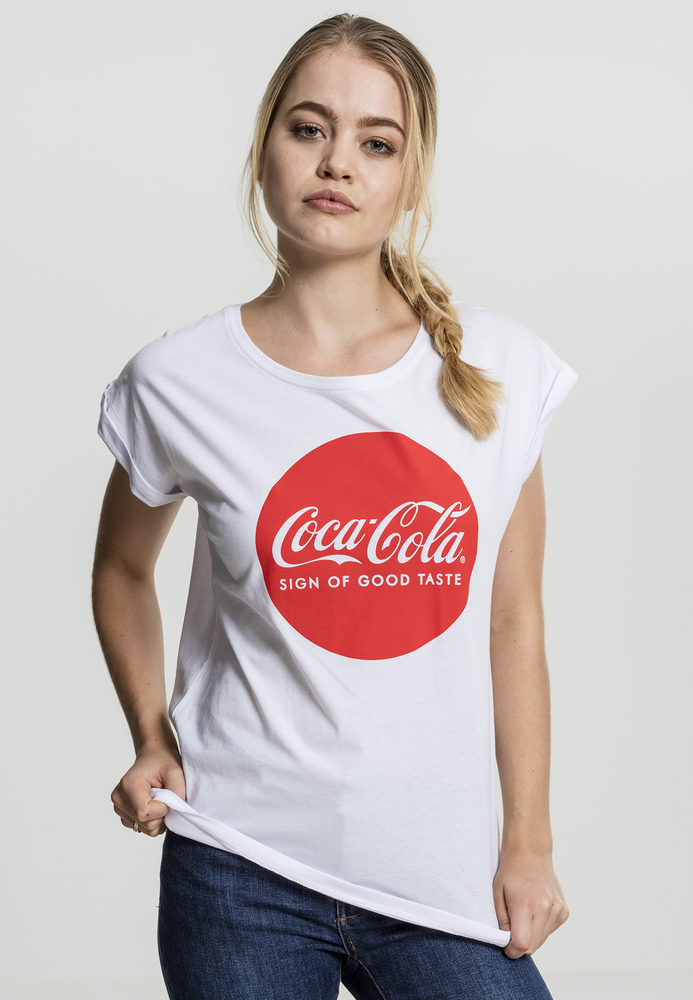 Merchcode MC067 - Dames Coca Cola Rond Logo T-shirt