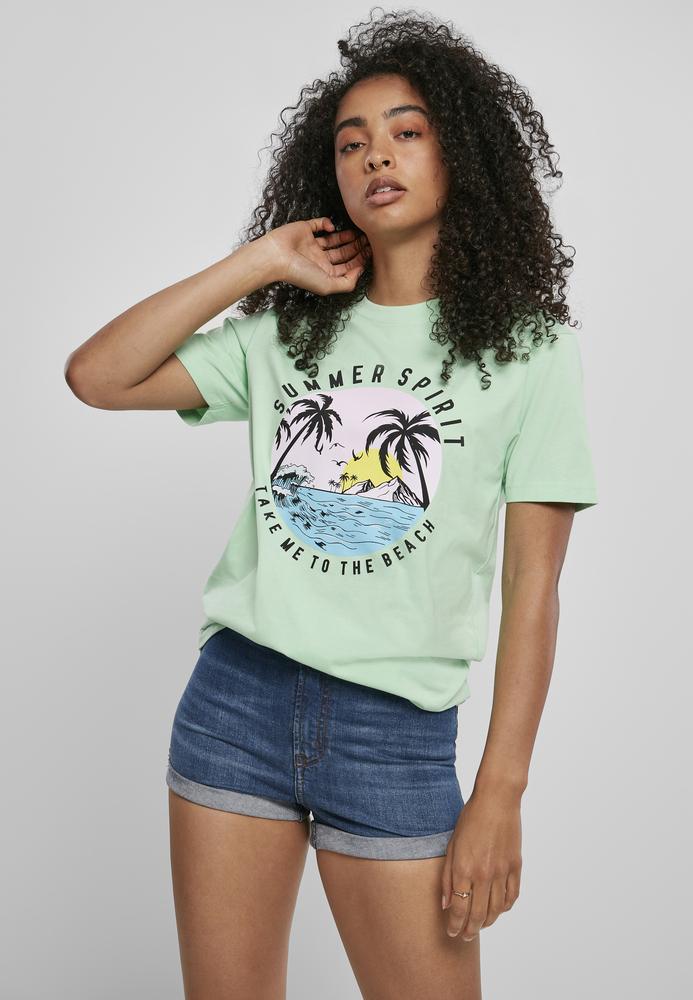 Mister Tee MT1226 - T-shirt pour dames esprit d'été vert menthe néon 