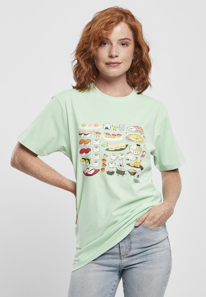 Mister Tee MT1237 - Dames Kies Een Sushi T-shirt neo muntgroen