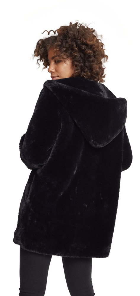 Urban Classics TB2375 - Ladies Hooded Teddy Coat