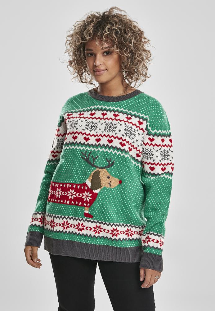 Urban Classics TB2478 - Ladies Sausage Dog Christmas Sweater