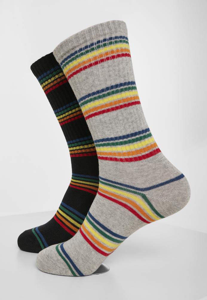 Urban Classics TB3395 - Rainbow Stripes Socks 2-Pack