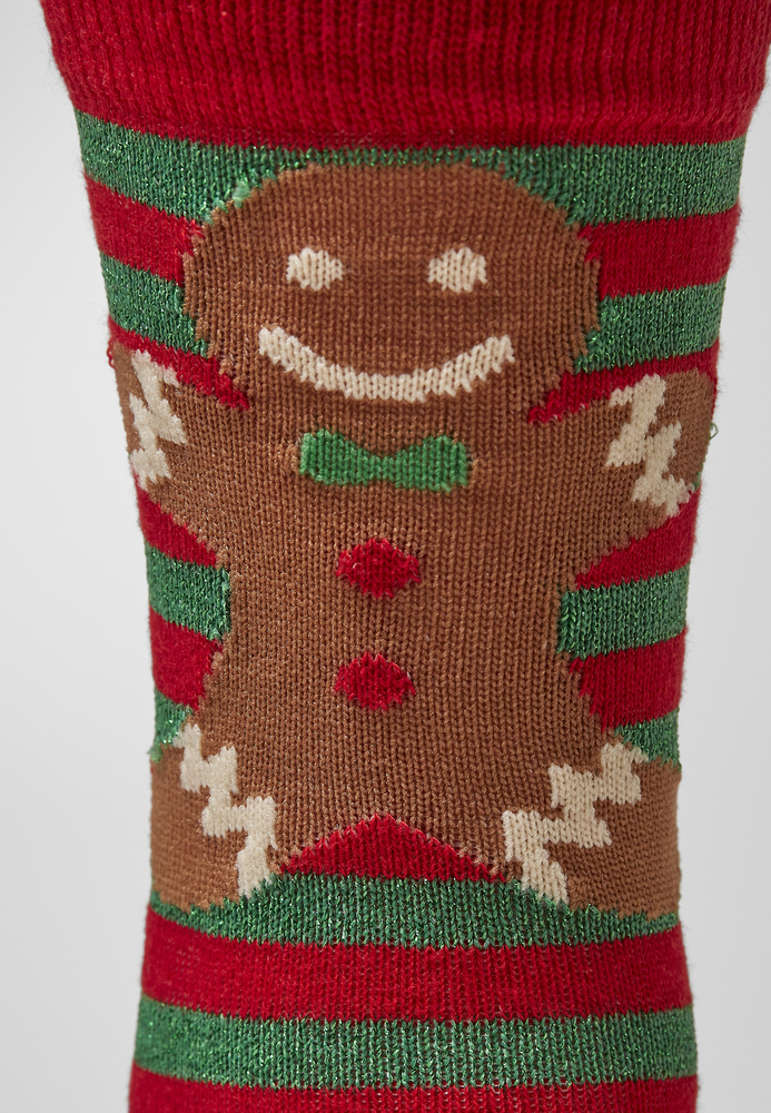 Urban Classics TB3748 - Christmas Gingerbread Lurex Socks 3-Pack