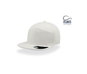Atlantis AT055 - 7-panel cap with flat visor White