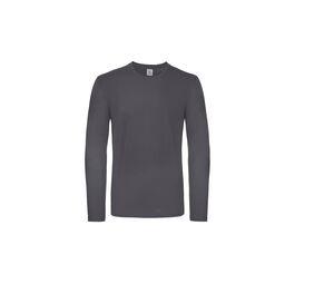 B&C BC05T - Long-sleeved men's t-shirt Dark Grey