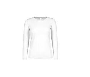 B&C BC06T - Maglietta da donna a maniche lunghe White