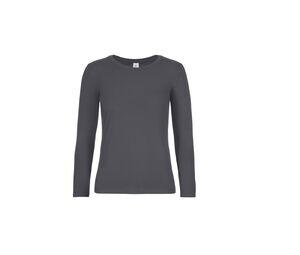 B&C BC08T - Tee-shirt femme manches longues Dark Grey