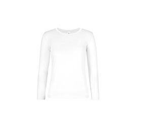 B&C BC08T - Maglietta da donna a maniche lunghe White