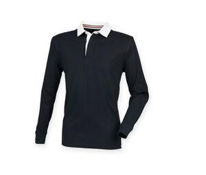FRONT ROW FR104 - Polo de rugby manches longues Black