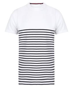 Front Row FR135 - T-shirt bretone maniche corte White / Navy