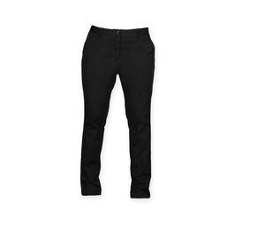 Front row FR622 - LADIES STRETCH CHINO TROUSERS Schwarz