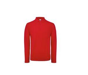 B&C ID1LS - Polo manches longues homme Red