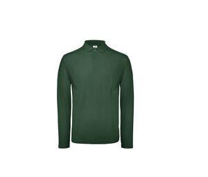 B&C ID1LS - Polo manches longues homme Bottle Green