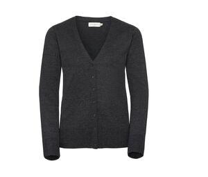 RUSSELL COLLECTION JZ715 - Cardigan Col V Femme Charcoal Marl