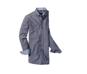 RUSSELL COLLECTION RU920M - MENS LONG SLEEVE TAILORED WASHED OXFORD SHIRT