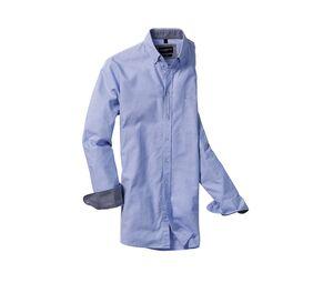 Russell Collection RU920M - Shirt Oxford su misura per maniche lunghe maschili Oxford Blue / Oxford Navy