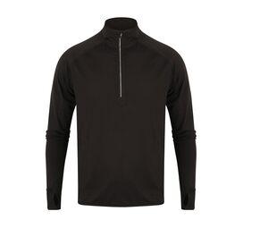 TOMBO TL562 - 1/4 zip tee-shirt sport Black