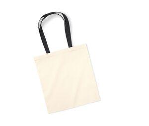 Westford mill W101C - Shopping bag with contrasting handles Natural / Black