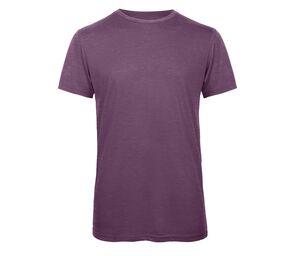 B&C BC055 - TM055 T-Shirt A Tre Tessuti Uomo Heather Purple