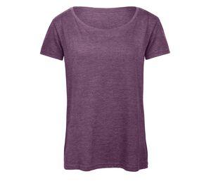 B&C BC056 - Camiseta de Tres Mezclas para Mujer Heather Purple
