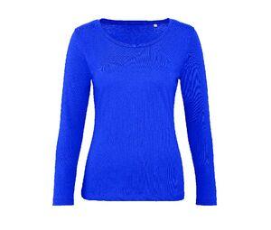 B&C BC071 - Tee-shirt coton bio femme LSL Cobalt Blue