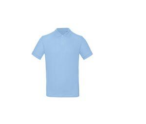B&C BC400 - Men's 100% organic polo shirt Sky Blue