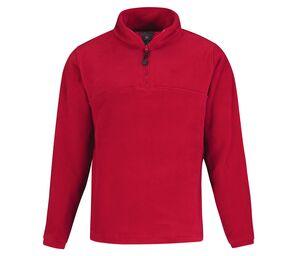 B&C BC610 - Men's Zipped Collar Fleece Red