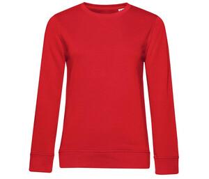 B&C BCW32B - Sweat col rond organique femme Red