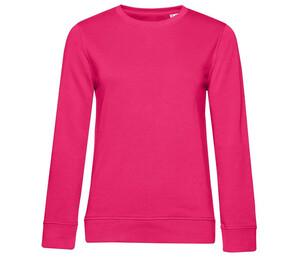 B&C BCW32B - Women's Organic Round Neck Sweatshirt Magenta Pink