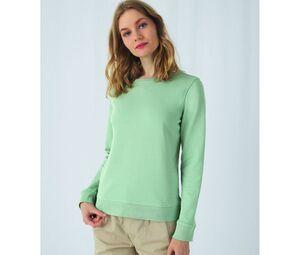 B&C BCW32B - Women's Organic Round Neck Sweatshirt Apple Green