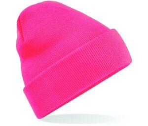 Beechfield BF045 - Beanie with Flap Fluorescent Pink