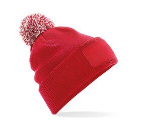 Beechfield BF443 - snowstar® beanie with branding area Classic Red/ Off White