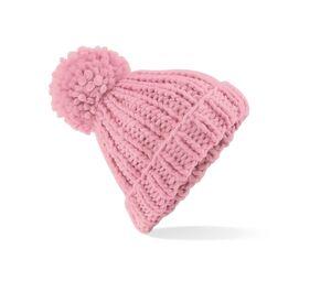 Beechfield BF483 - Large hand knitted hat Dusky Pink