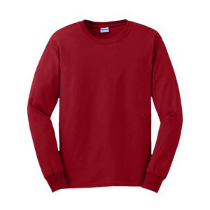 Gildan GN186 - Ultra Cotton Adult Long Sleeve T-Shirt Cardinal red