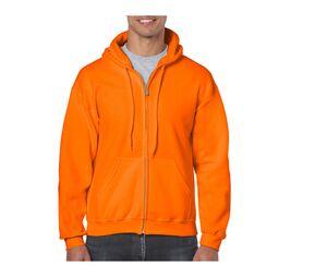 Gildan GN960 - Heavy Blend Adult Full Zip Hooded Sweatshirt Safety Orange