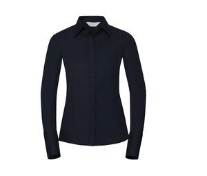 RUSSELL COLLECTION JZ60F - Lycra® Stretch Ladies Shirt Bright Navy