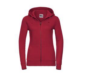 Russell JZ66F - Ladies` Authentic Zipped Hood Classic Red