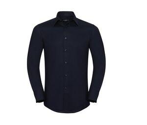 Russell Collection JZ922 - Oxford Hemd Langarm Bright Navy