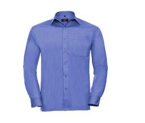 Russell Collection JZ934 - Pflegeleichtes Langarm Hemd Herren Poplin Corporate Blue