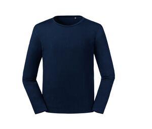 RUSSELL RU100M - Men's Organic Long Sleeve T-Shirt French Navy
