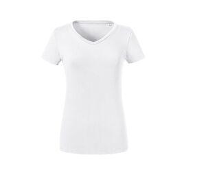 RUSSELL RU103F - T-shirt organique col V femme White