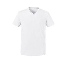 RUSSELL RU103M - Men's organic V-neck T-shirt White