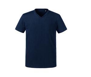 RUSSELL RU103M - Men's organic V-neck T-shirt French Navy