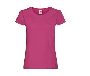 FRUIT OF THE LOOM SC1422 - Tee-shirt femme col rond Fuchsia