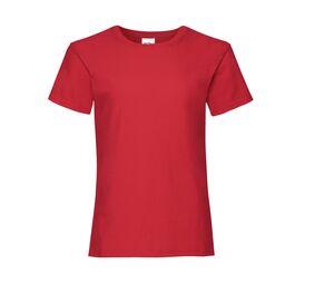 FRUIT OF THE LOOM SC229 - T-Shirt De Menina Valueweight Red