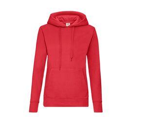 Fruit of the Loom SC269 - Lady Fit Hooded Sweat Red