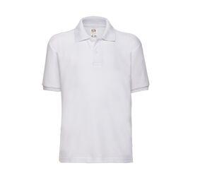 Fruit of the Loom SC3417 - Children's long-sleeved polo shirt White