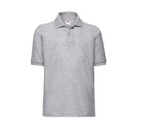 Fruit of the Loom SC3417 - Children's long-sleeved polo shirt Heather Grey
