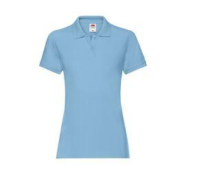Fruit of the Loom SC386 - Women's Cotton Polo Shirt Sky Blue
